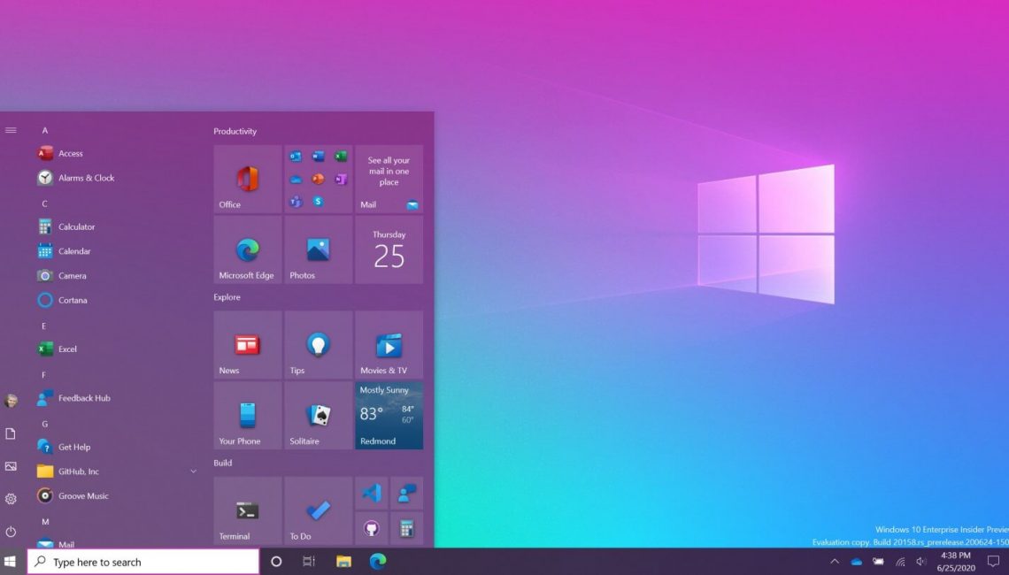 Windows 10 Interface